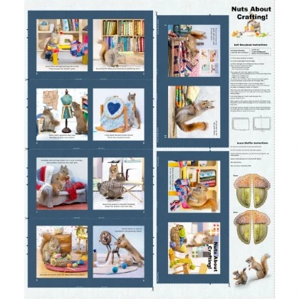 Clothworks - The Secret Life of Squirrels IV - 36" Storybook Panel