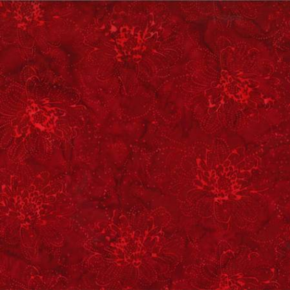 Hoffman California - Bali Batik 2026-2 - Dotty Chrysanthemum, Scarlet