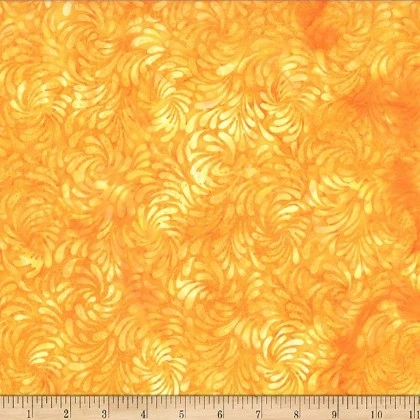 Hoffman California - Bali Batik 2026-2 - Swirly Petals, Sun