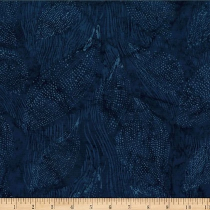 Hoffman California - Bali Batik 2026-2 - Dotted Leaves, Midnight