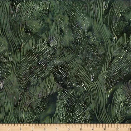 Hoffman California - Bali Batik 2026-2 - Dotted Leaves, Meadow