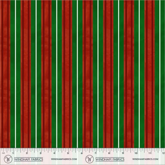 Windham Fabrics - Winter Wonder - Ribbon, Red/Green