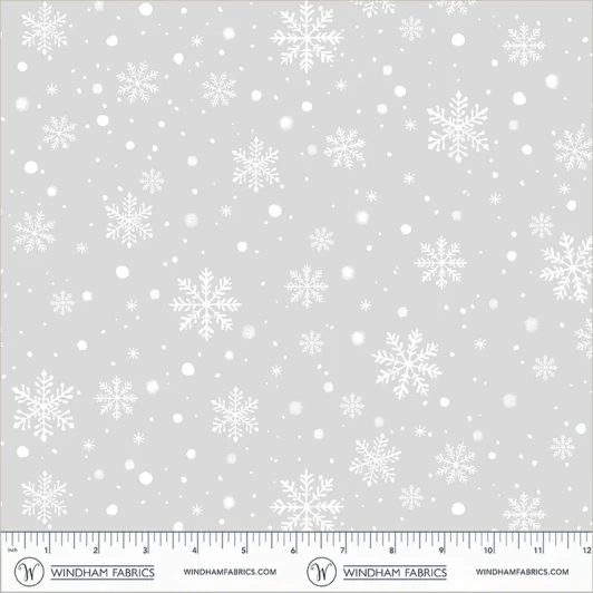 Windham Fabrics - Winter Wonder - Snowfall w/Puff, Snow