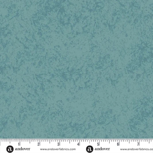Andover Fabrics - Sparrow Falls - Moss, Teapot Blue