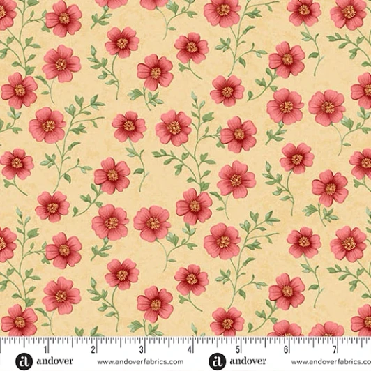 Andover Fabrics - Sparrow Falls - Blossom, Flax