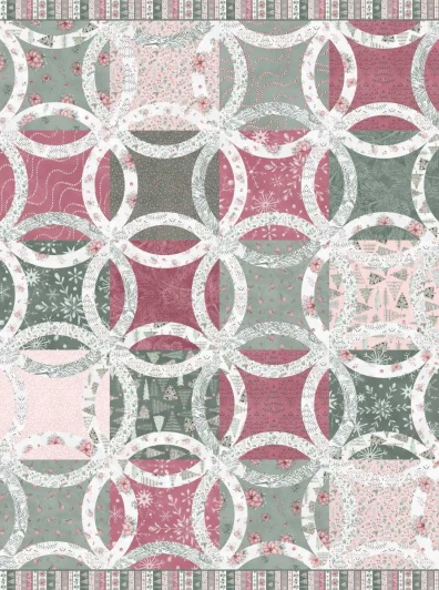 Studio E - Just a Dusting - Wedding Ring Running Yardage, Christmas