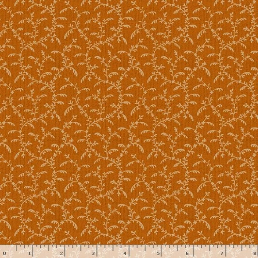 Marcus Fabrics - Midnight Cheddar - Climbing Vine, Cheddar