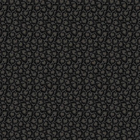 Marcus Fabrics - Midnight Cheddar - Leafy Trail, Charcoal