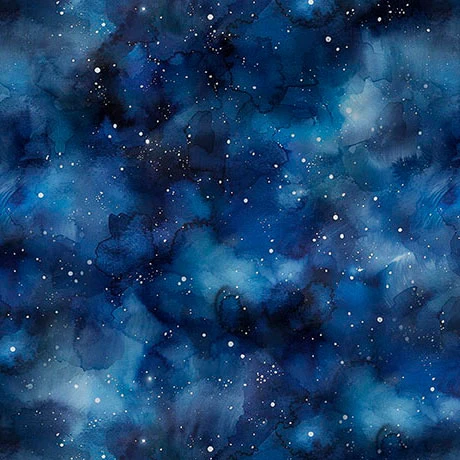 Quilting Treasures - Skyward - Night Sky, Midnight