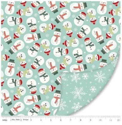 Riley Blake - Double Lush Velvet - The North Pole, Aqua