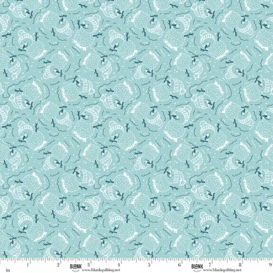Blank Quilting - Snowmates - Snowmen Tonal, Ice Blue
