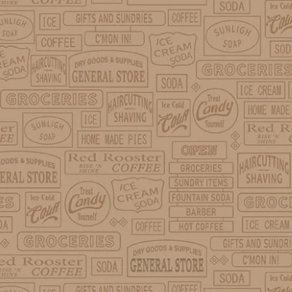 P & B Textiles - General Store - Signage Linework, Neutral