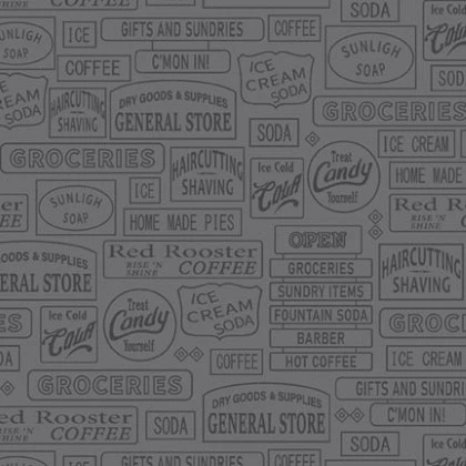 P & B Textiles - General Store - Signage Linework, Slate