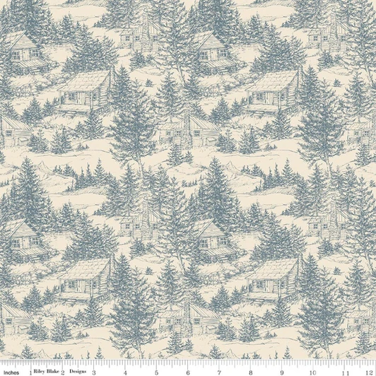 Riley Blake - Whispering Pines - Cabin, Cream