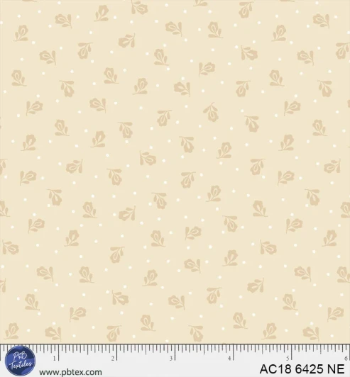 P & B Textiles - Apple Cider 18 - Tossed Tulips, Neutral