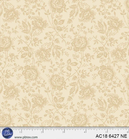 P & B Textiles - Apple Cider 18 - Allover Roses, Neutral