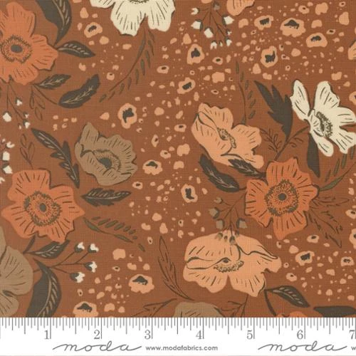Moda - Wellspring - Flora Flourish, Dark Clay