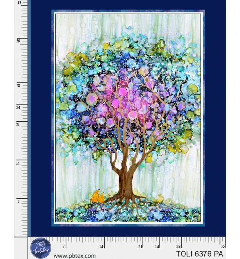 P & B Textiles - Tree of Life - 36" Tree Panel, Multi