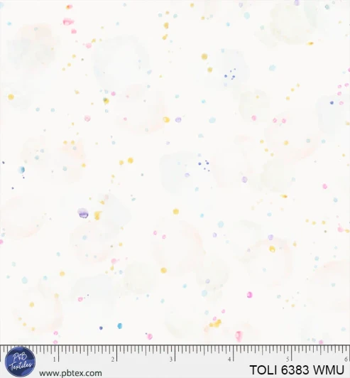 P & B Textiles - Tree of Life - Paint Splatter, White/Multi
