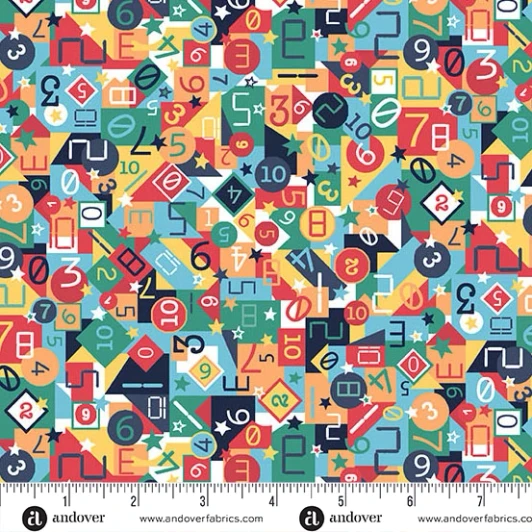 Makower Fabrics - Orbit - Countdown, Multi