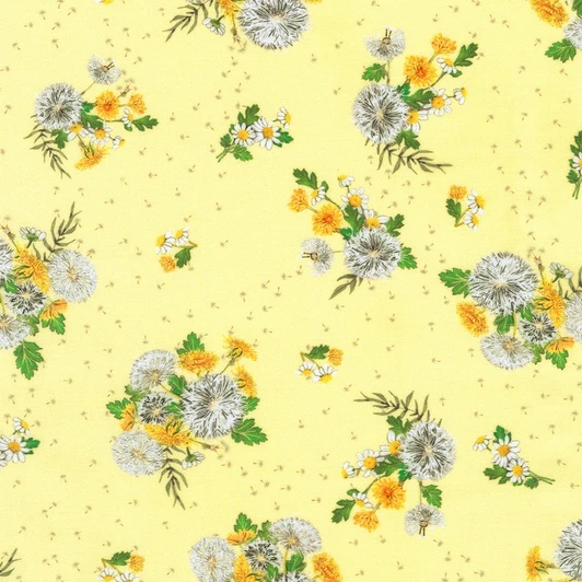 Robert Kaufman - Fernwood Friends - Whimsy Wildflower, Cream
