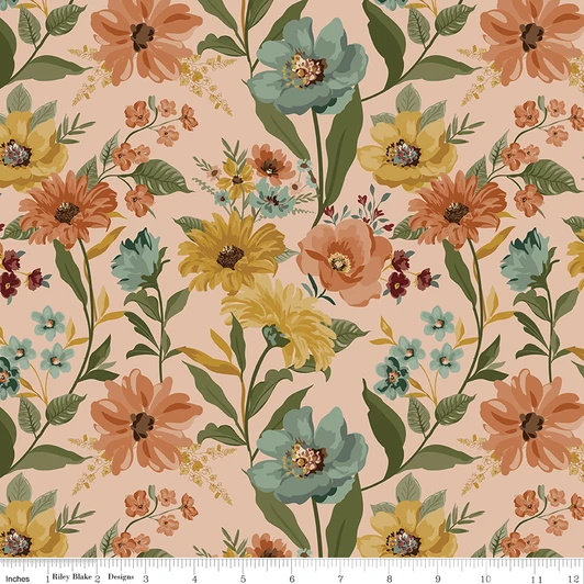 Riley Blake - Worth Repeating - Large Floral, Blush