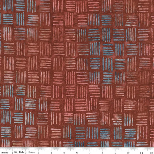 Riley Blake - Batiks: Verdant Muse - Squares, Red Fox