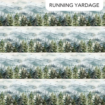 Northcott - Altitude - Border Stripe, Blue