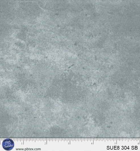 P & B Textiles - Suede 8 - Blender, Silver/Blue