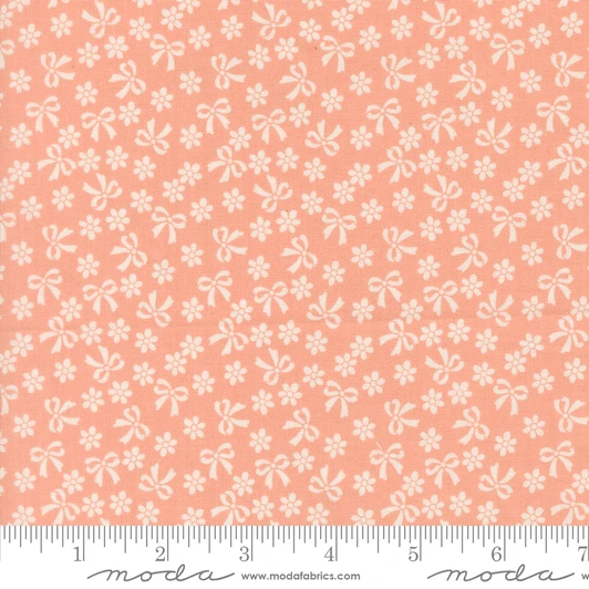 Moda - Handmade Sweetness - Bows Daisies Floral, Peach