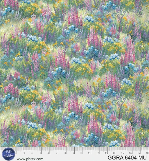 P & B Textiles - Garden Grace - Field of Flowers, Multi