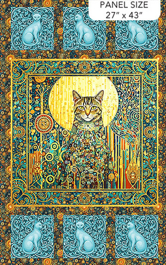 Patrick Lose - Klimty Cats - 27" x 43" Nouveaux Panel, Mult