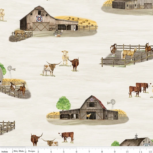 Riley Blake - The Homestead - Main Print, Cream