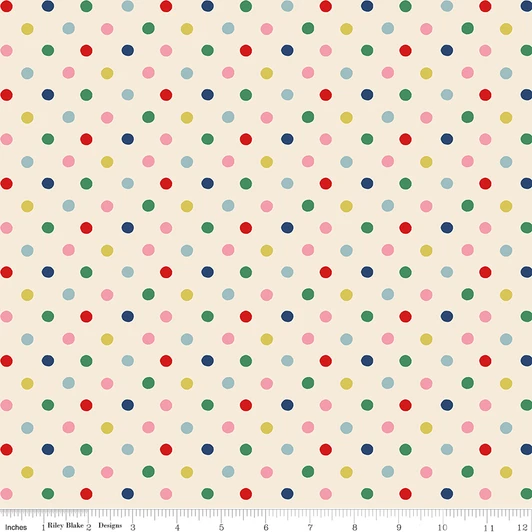 Riley Blake - Cath Kidston® Signature Collection - Button Spot, Multi