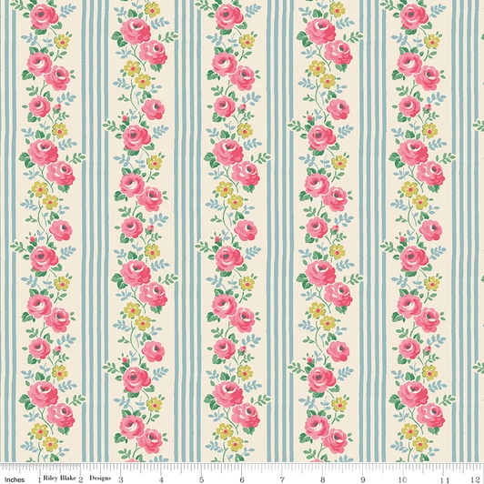 Riley Blake - Cath Kidston® Signature Collection - Stripe, Blue