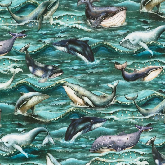 Robert Kaufman - Ocean Fantasy - Swimming Whales, Lagoon