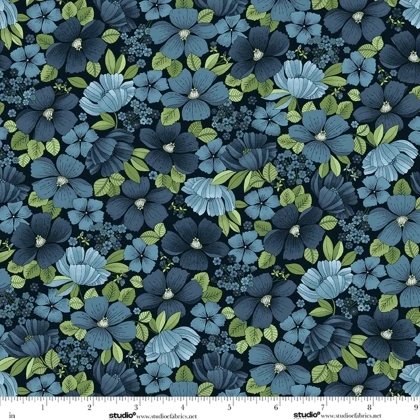 Studio E - Bar Harbor - Floral All-over, Indigo