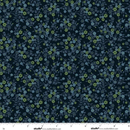 Studio E - Bar Harbor - Ditsy Floral Vine, Indigo