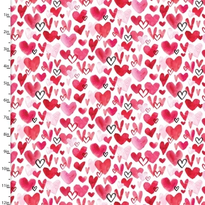 3 Wishes - True Love - Hearts A Flutter, White