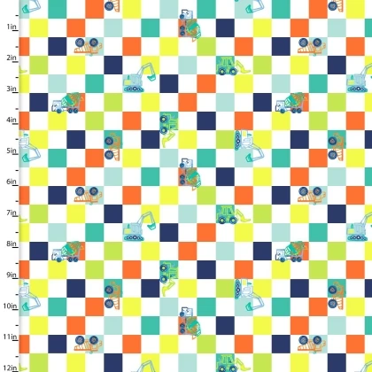3 Wishes - Dump, Dig & Rumble Flannel - Little Loaders, White