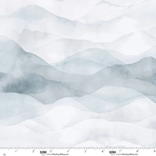 Blank Quilting - Deja Moo - Mountain Mist, Slate