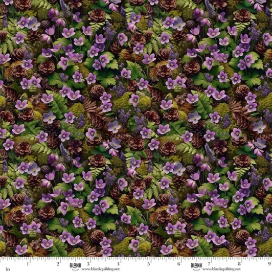 Blank Quilting - Babies in the Wild - Forest Hepatica, Lilac