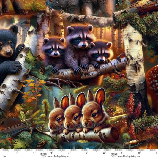 Blank Quilting - Babies in the Wild - Baby Animal Allover, Brown