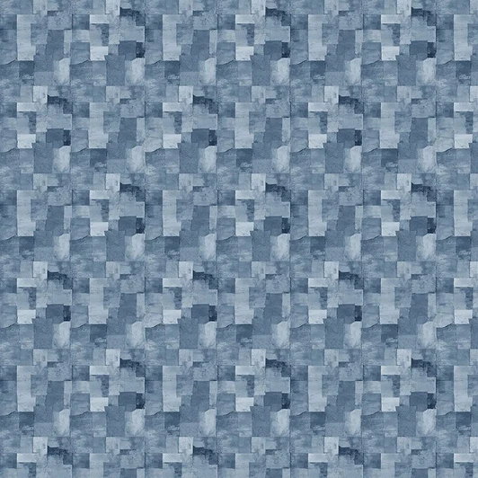 Timeless Treasures - Feline Folk - Tonal Tiles, Blue