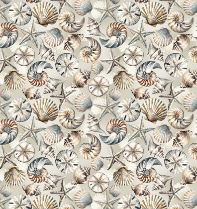 Benartex Kanvas - Coastal Escape - Coastal Shells, Neutral