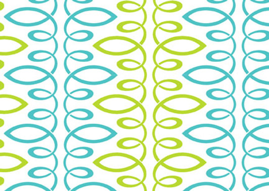 In The Beginning Fabric - Bloom Modern II - Loopy, Green and Teal