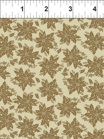 In The Beginning Fabric - Winter Twist - Tonal Floral, Tan
