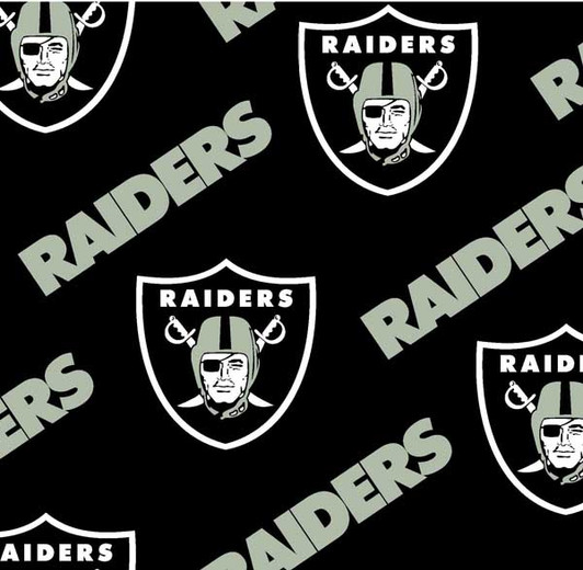 Fabric Traditions - NFL - Oakland Raiders, Black