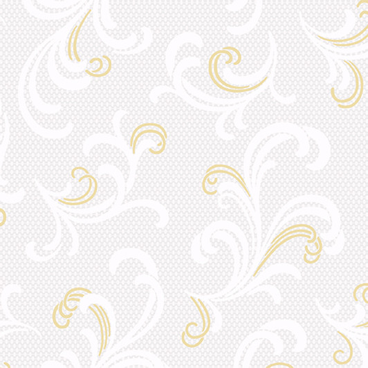 Andover - Celebration - Cream & Gold Flourish, Taupe