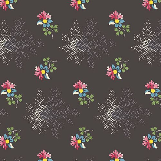 Andover - Dargate Polychromes - Flowers & Design, Black